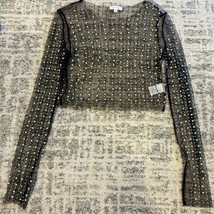 Peal and Diamond Mesh Shirt - Size M
